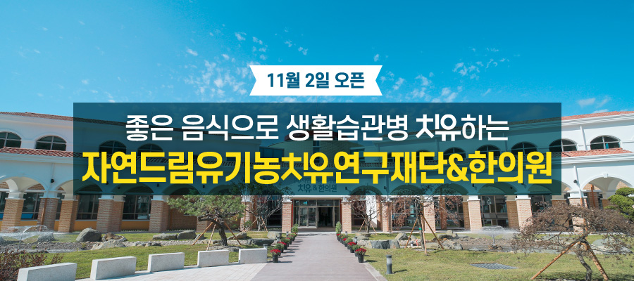 본격적인 치유와 힐링의 시작,자연드림유기농치유연구재단 설립