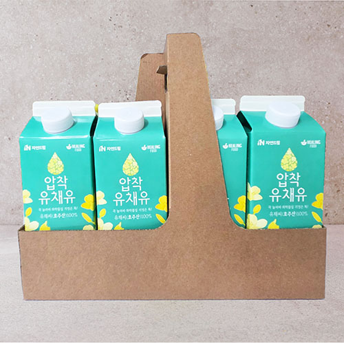 자연드림압착유채유*650ml*종이팩*번들