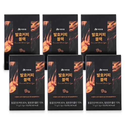 (번들)발효커피블랙[11g(1.1g*10봉)]*6번들