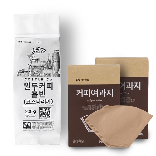 (번들)원두커피세트(홀빈200g+커피여과지2)