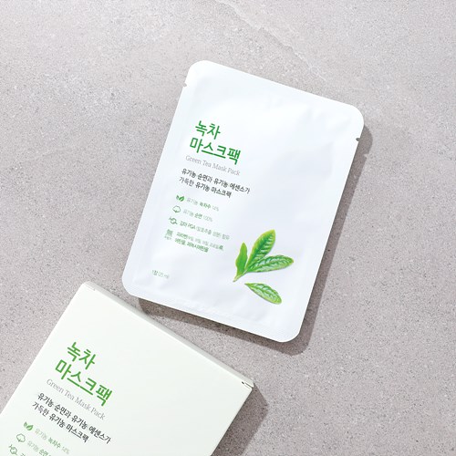 녹차마스크팩(유기농면)*25ml*5개입 이미지 5