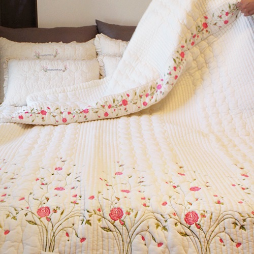 [워싱고밀도꽃자수차렵이불*싱글]-상세정보